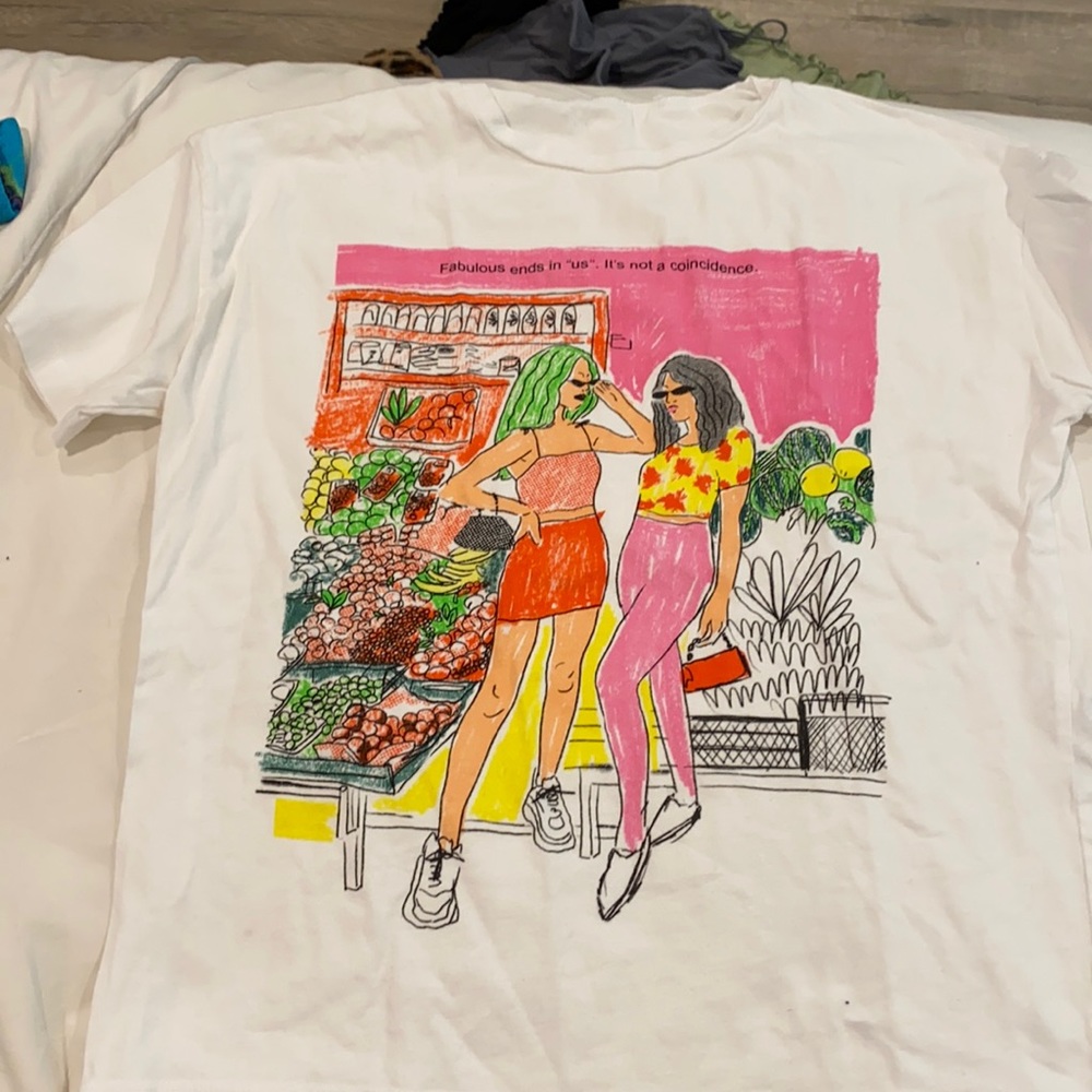 Printed white t-shirt